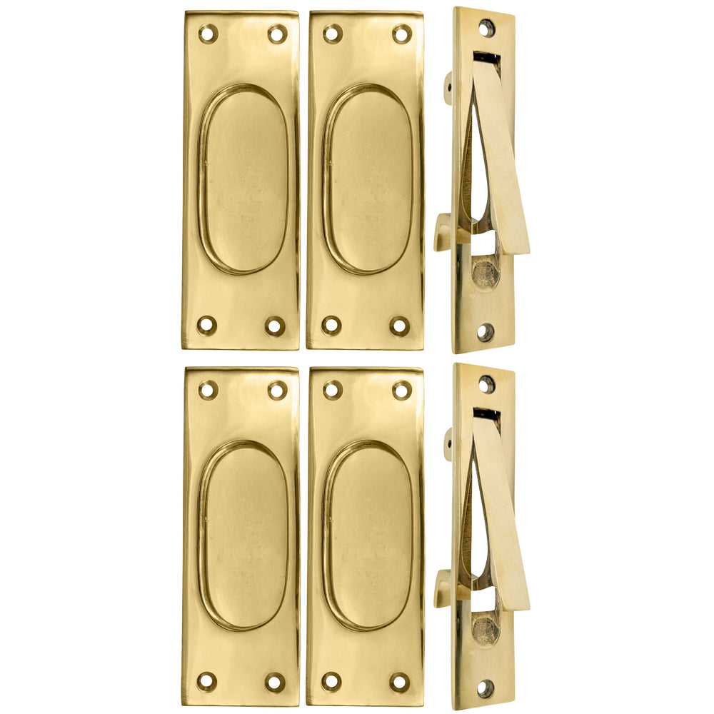 Traditional Rectangular Pocket Door Set (Several Finishes Available) COPPER MOUNTAIN HARDWARE