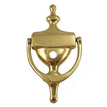 COPPER MOUNTAIN HARDWARE 6 1/2 Inch (6 1/4 Inch c-c) Solid Brass Traditional Door Knocker