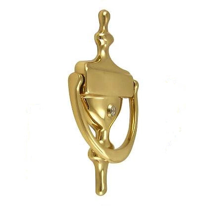 COPPER MOUNTAIN HARDWARE 6 1/2 Inch (6 1/4 Inch c-c) Solid Brass Traditional Door Knocker