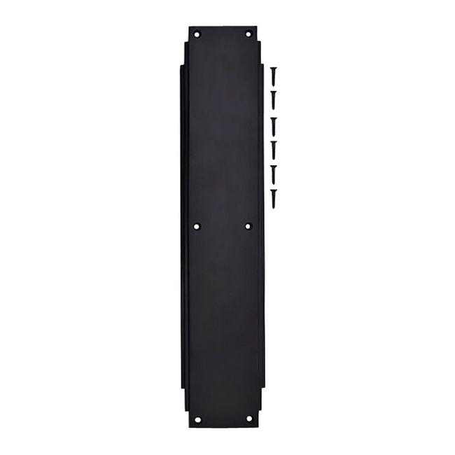 14 Inch Solid Brass Art Deco Skyscraper Push Plate