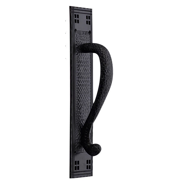 12 Inch Arts & Crafts Style Door Pull & Plate