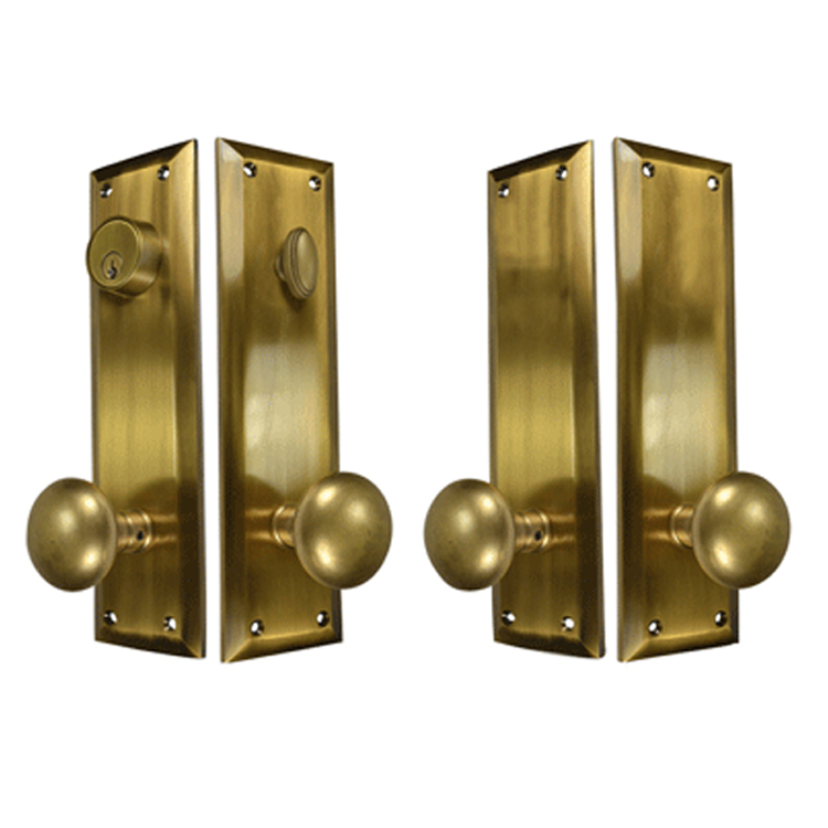 Quaker Style Double-Door Deadbolt Entryway Set (Several Finish Options) COPPER MOUNTAIN HARDWARE