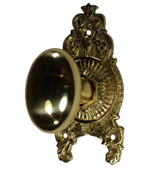 COPPER MOUNTAIN HARDWARE Solid Brass Egg Ornate Victorian Door Knob Set in Several Finishes