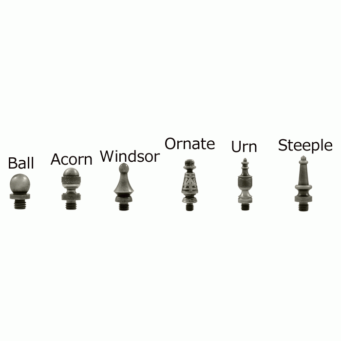 4 Inch X 4 Inch Solid Brass Hinge (5/8 Radius Corner, Antique Nickel Finish) DELTANA