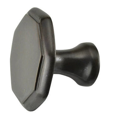 1 5/8 Inch Solid Brass Octagonal Cabinet Knob Black Bronze Finish COPPER MOUNTAIN HARDWARE