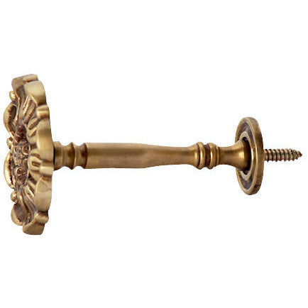Solid Brass Floral Style Curtain Tie Back (Several Finishes Available)