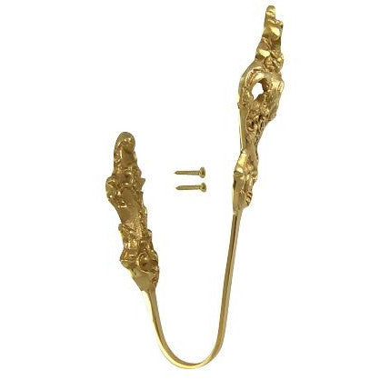 Solid Brass Curtain Tie Back - Baroque Style