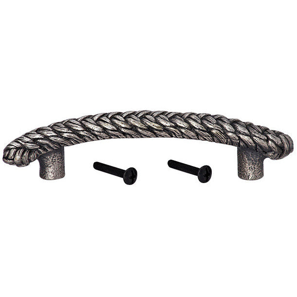 5 1/4 Inch (3 3/4 Inch c-c) Solid Pewter Braided Rope Design