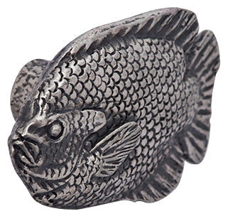 2 Inch Ocean Seaside Nautical Solid Pewter Decorative Large Fish Knob
