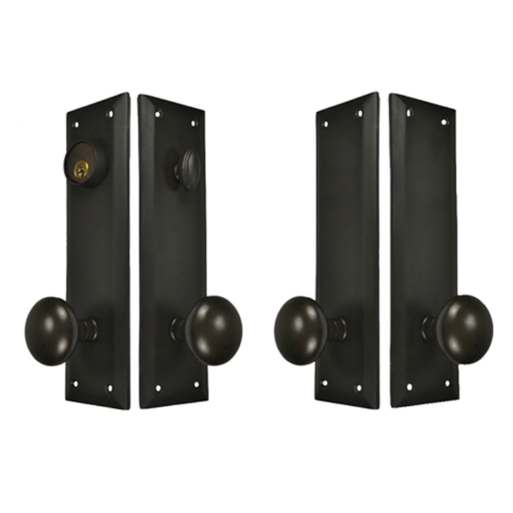 Quaker Style Double-Door Deadbolt Entryway Set (Several Finish Options) COPPER MOUNTAIN HARDWARE