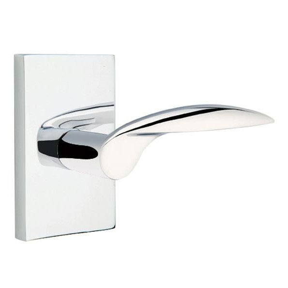 Emtek Solid Brass Mercury Lever With Modern Rectangular Rosette (Several Finish Options) EMTEK