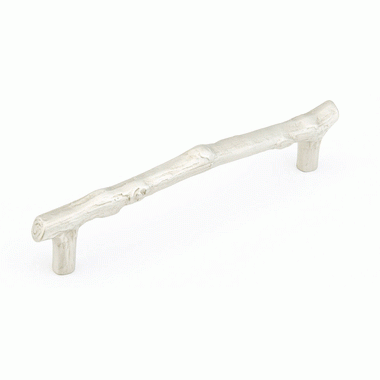 7 1/4 Inch (6 Inch c-c) Mountain Branch Pull (Antique Silver Finish) SCHAUB