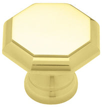 COPPER MOUNTAIN HARDWARE Solid Brass Beveled Octagon Cabinet and Furniture Knob