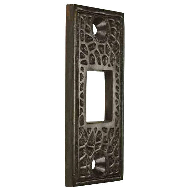 Solid Brass Arts & Crafts Pocket Door Strike Plate