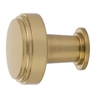 1 1/4 Inch Solid Brass Newport Knob (Satin Brass Finish) EMTEK