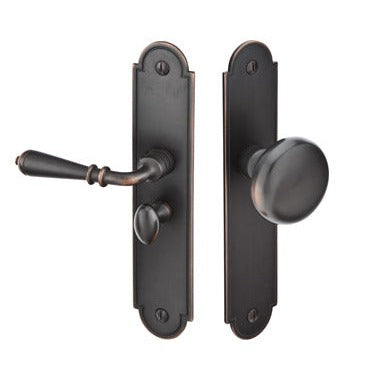 Solid Brass Screen Door Lock with Arch Style EMTEK