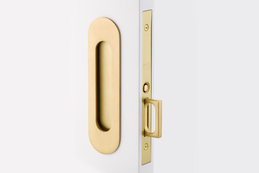 EMTEK Emtek Sandcast Bronze Rustic Modern Rectangular Mortise Pocket Door (Several Finishes Available)