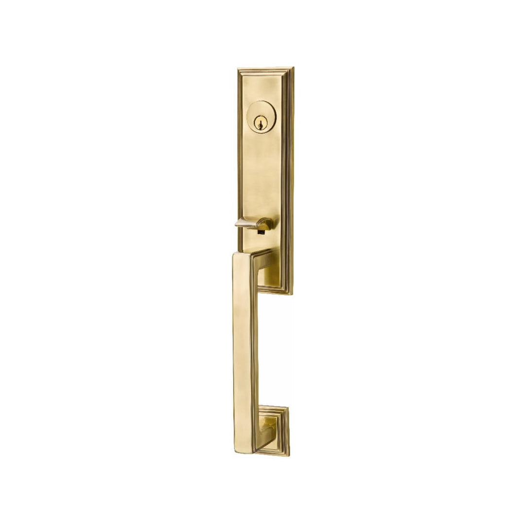 Solid Brass Wilshire Style Entryway Set (Oil Rubbed Bronze Finish) EMTEK